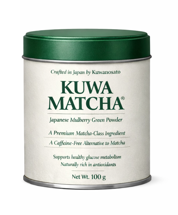 Kuwanosato Kuwa Matcha 40g tin — premium Japanese Mulberry Green Powder